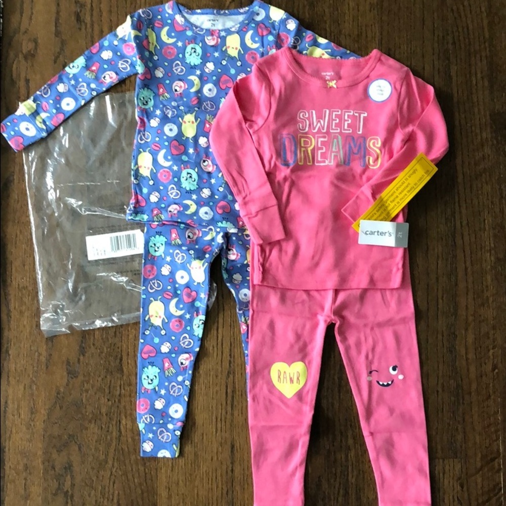 2 sets Girls Carter’s Pajamas, NWT